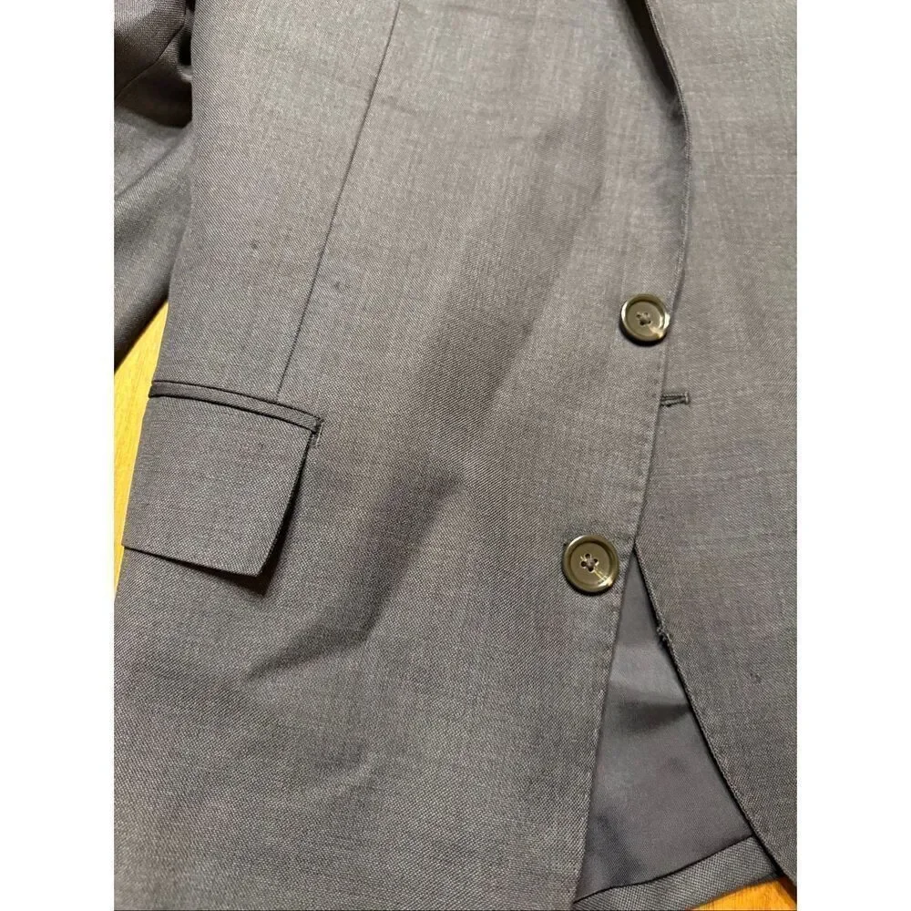 J Crew Ludlow Sport Coat Men 40S Gray Italian Fabric Jacket Tollegno 1900 Blazer